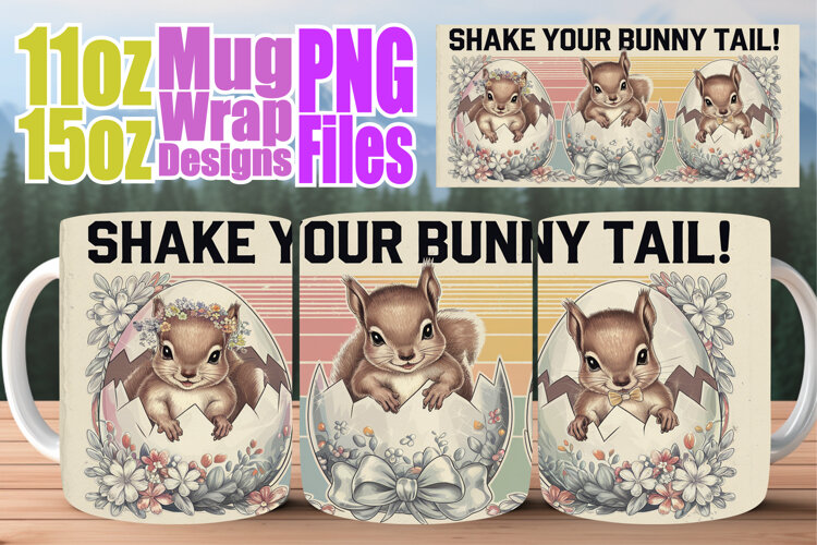 Radiant vibes 11oz 15oz sublimation wrap, Easter example image 1