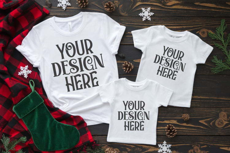 Christmas Family Matching Group T-Shirt Mockup