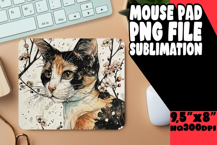 Entertaining Cat-Themed Sublimation Pad
