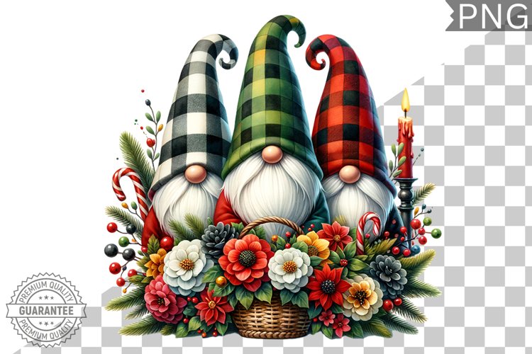 Christmas Gnome Sublimation - Clipart PNG Design