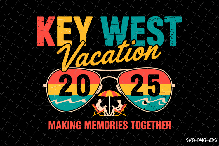 Key West Vacation 2025 SVG Design | Summer | SVG Cut files