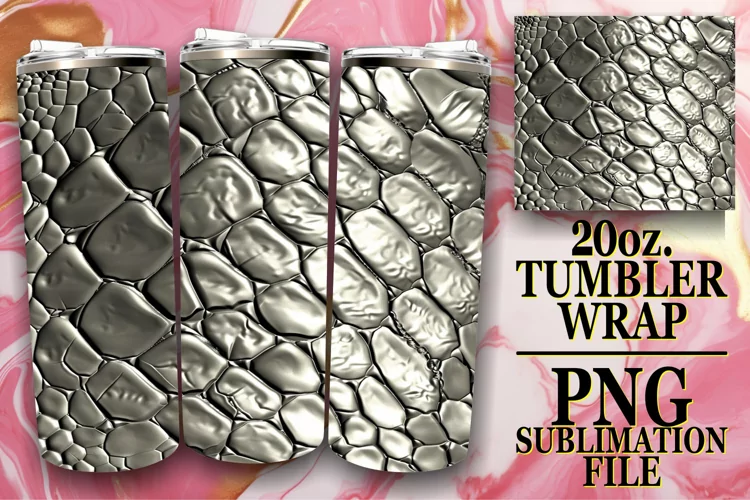 Puff Quilt Pattern Tumbler Wrap PNG