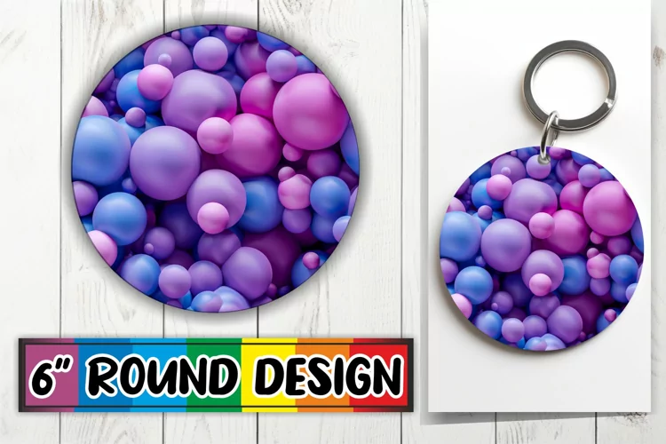 Geometric Abstract Inflated Puff Sublimation Circle Patterns