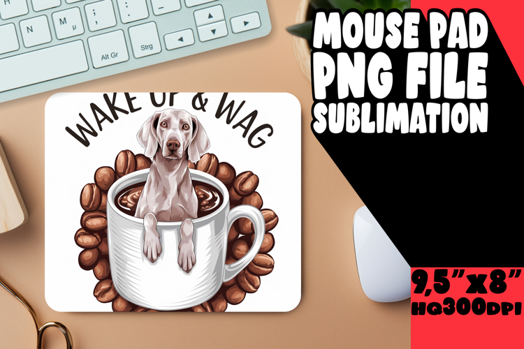 Bright DESK MAT Fun Ideas, Coffee Dog
