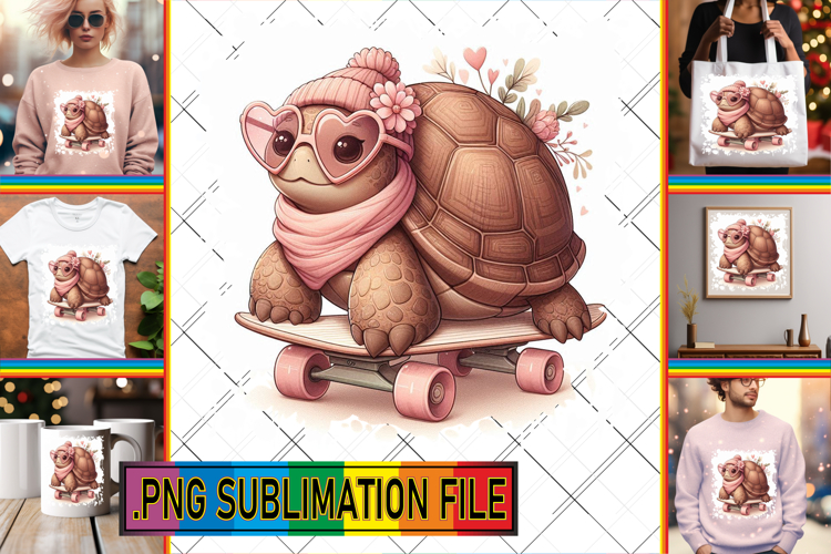 LUMINOUS PNG Art for Gifts, Turtle