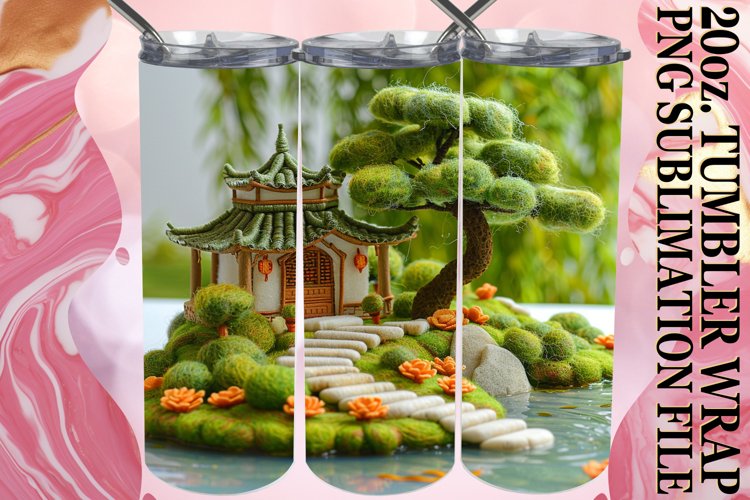Beauty in 3D Tumbler Sleeve - 20oz example image 1