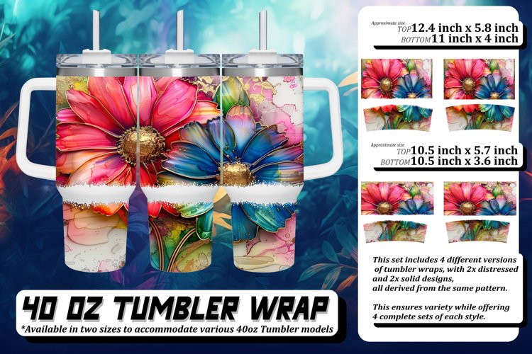 Tropical Paradise: Floral Tumbler Collection 40oz