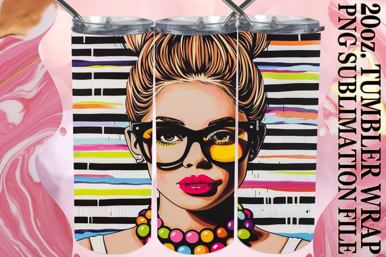 Striped Style: Melanin Queen Tumbler, 20oz