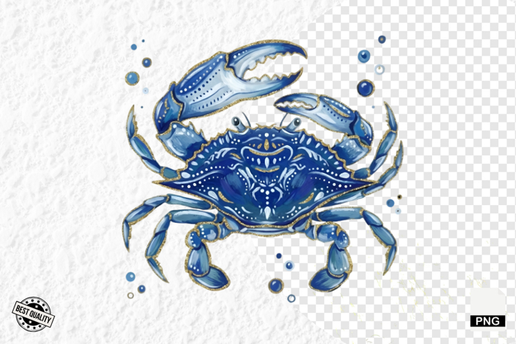 Coastal Glitter Crab PNG Clipart