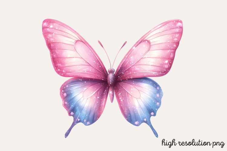 Pink Butterfly Clipart Image 8