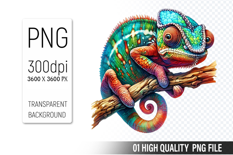 Chameleon Clipart PNG, Printable Animals, Wildlife Design