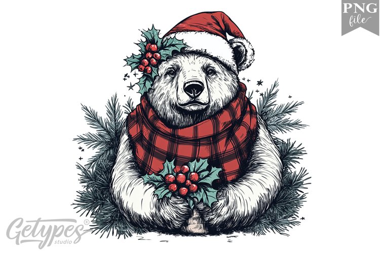 Christmas Bear Clipart Image 2