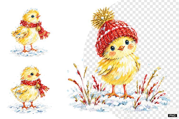 Christmas Chicken Coop Clipart example image 1
