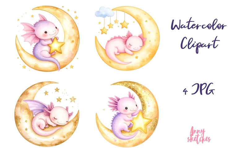 Moon and Stars Clipart Image 3