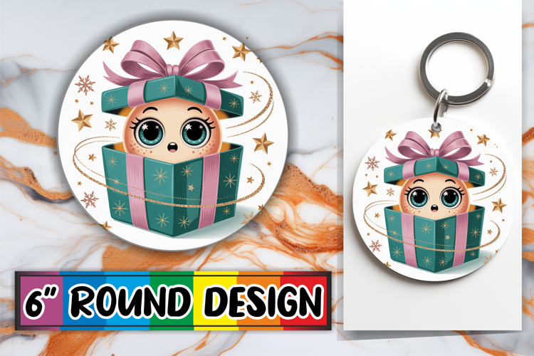 Timeless Sublimation Circle, Cute Christmas