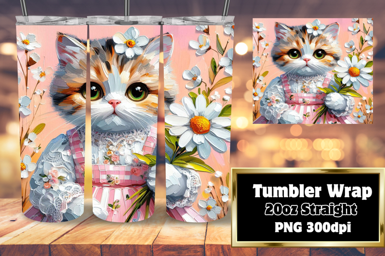 CUSTOMIZED PNG for 20oz Tumbler , Cute Cat