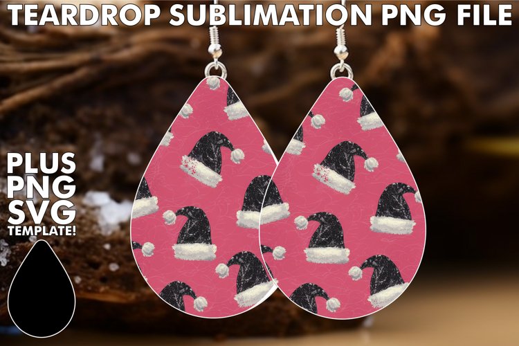 Charming Teardrop Earrings PNG, Christmas