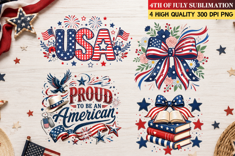 Patriotic USA Sublimation Design | 4th Of July Sublimation