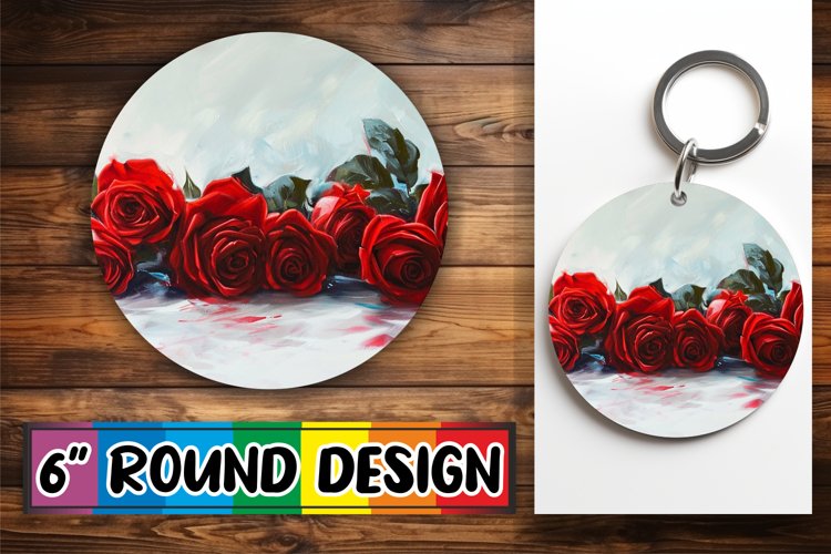 Springtime Splendor Circle: Sublimation Bliss Keychain