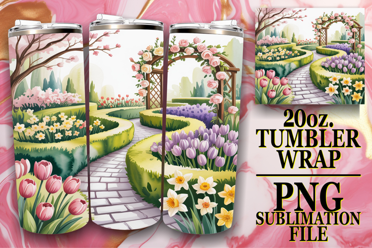 Happy Moments 20oz tumbler wrap, Spring