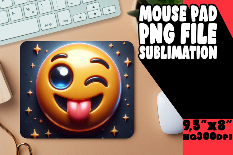 SWEET DESK PAD PLAYFUL PNG, 3D Emoji