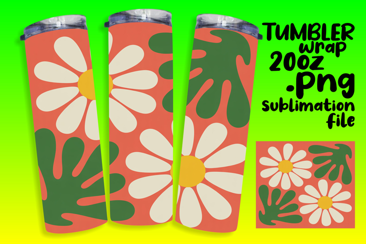 Bespoke 20oz Tumbler Artwork , Flowers