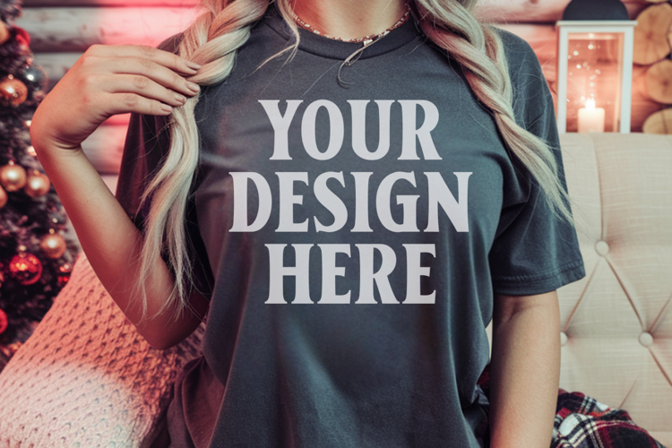 Pepper Christmas Comfort Colors 1717 Mockups, CC 1717 m