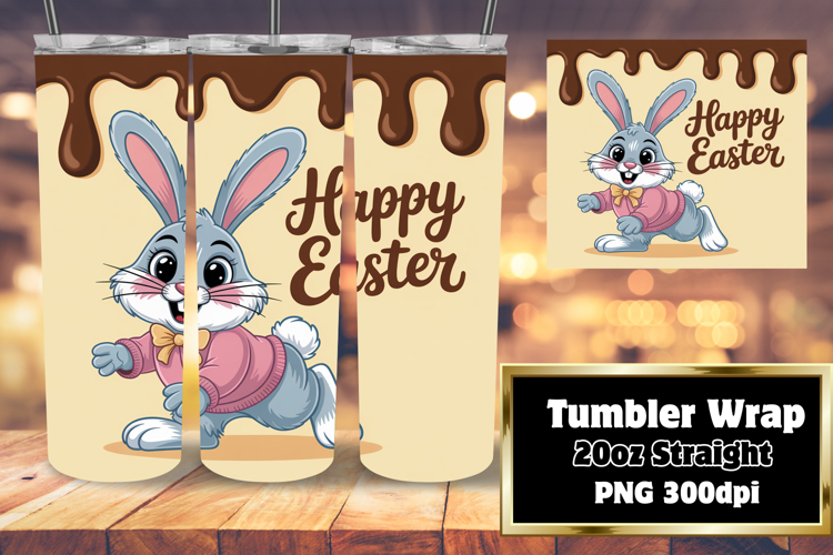 FASHIONABLE 20oz Tumbler PNG Design , Easter Bunny
