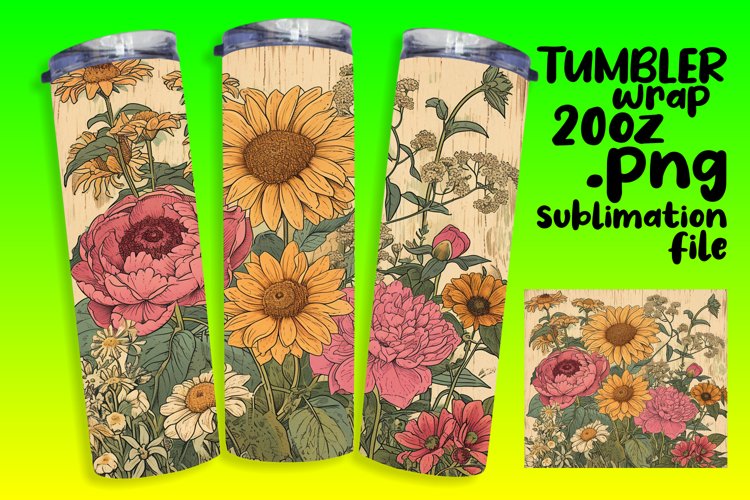 Classic Blossom Tumbler Wrap - 20oz Wonder