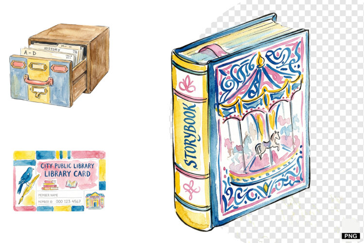 Winter Inside Library Clipart example image 1