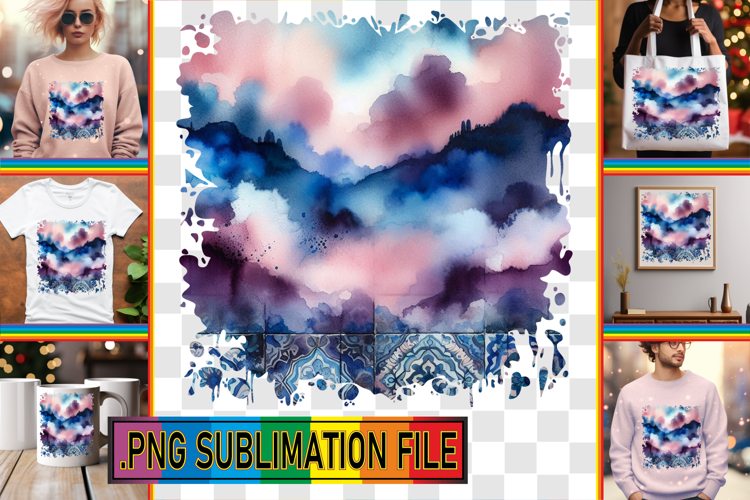 LUMINOUS TSHIRT Design Ideas, Watercolor Pattern