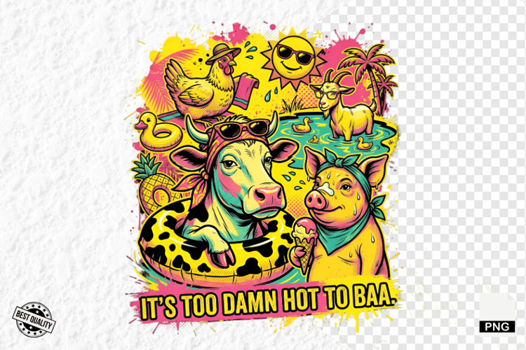 Farm Animals PNG Sublimation - Summer Animal