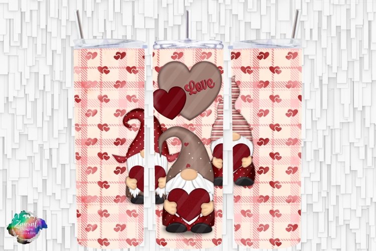 Valentine’s day Gnomes Love Sublimation Tumbler PNG