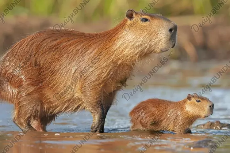 Capybara Rodents Background Wallpaper