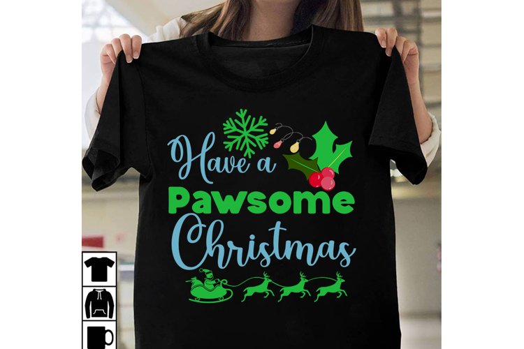 Have a Pawsome Christmas SVG Cut File,Christmas SVG Design