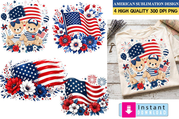 American Sublimation Designs,4th of july Sublimation