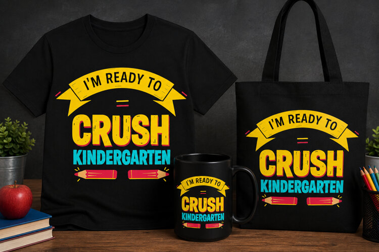 Kindergarten PNG | I'm Ready to Crush Kindergarten Design example image 1