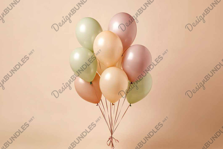 Happy Festive Latex Balloons in Pastel
