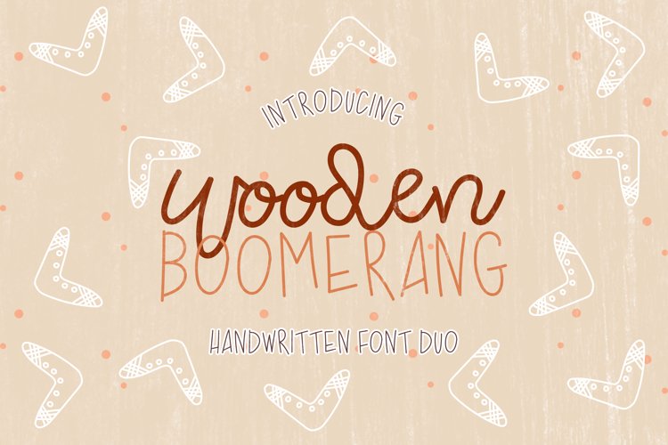 Wooden Boomerang - A Handwritten Font Duo example image 1