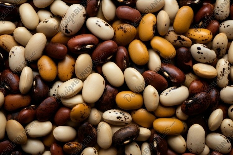 Striated Spotted beans colorful. Generate Ai example image 1