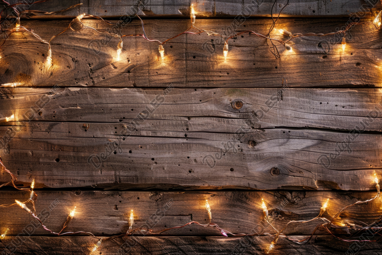 Lights on Wooden Background Wallpaper
