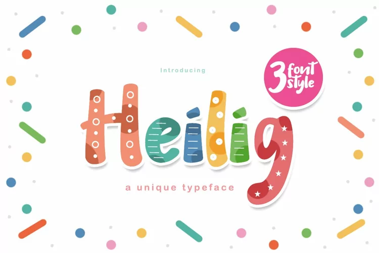 Heilig - A 3 Style Display Font