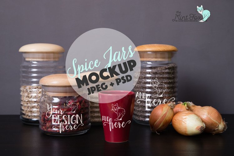 Spice Jars Mockup | PSD & JPG Mocku example image 1