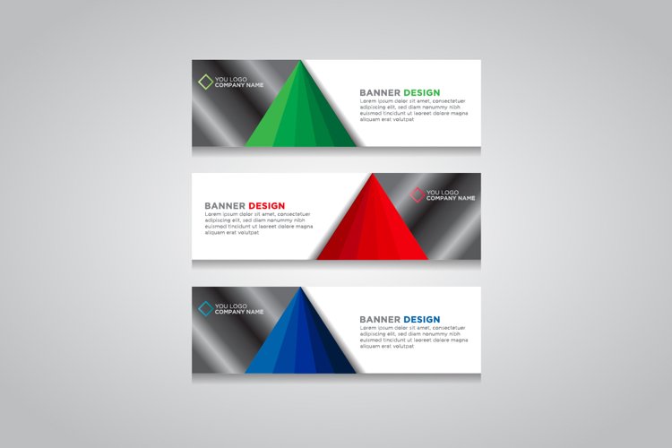 Vector abstract design web banner template