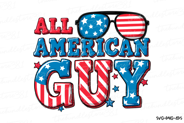 All American Guy Svg | 4th of July Svg | Svg Cut File