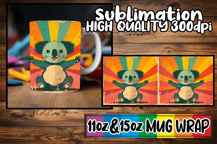 Old-School Animal Mug Wrap 11oz 15oz Collection
