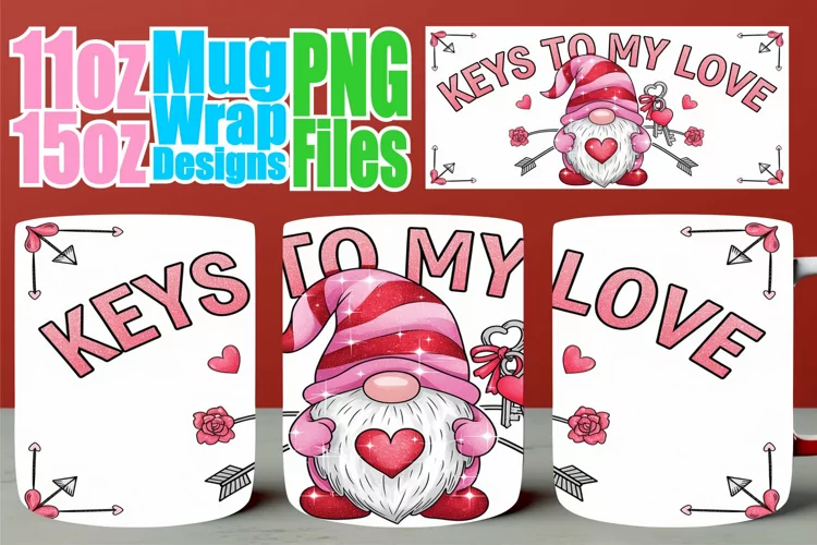 Sunny outlook 11oz 15oz mug wrap, Valentines