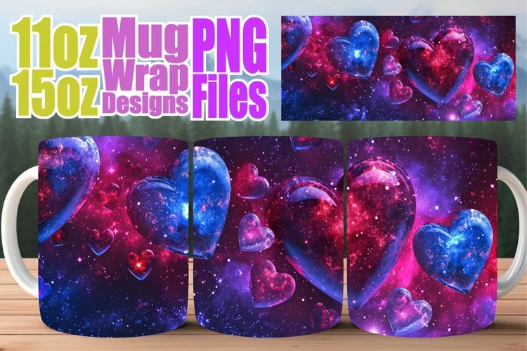 Romantic Expressions in Mug Pattern