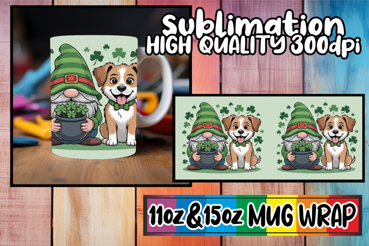 Serene beauty 11oz 15oz mug wrap, St Patricks example image 1