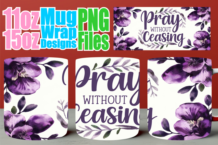Unique thoughts 11oz 15oz sublimation wrap, Christian